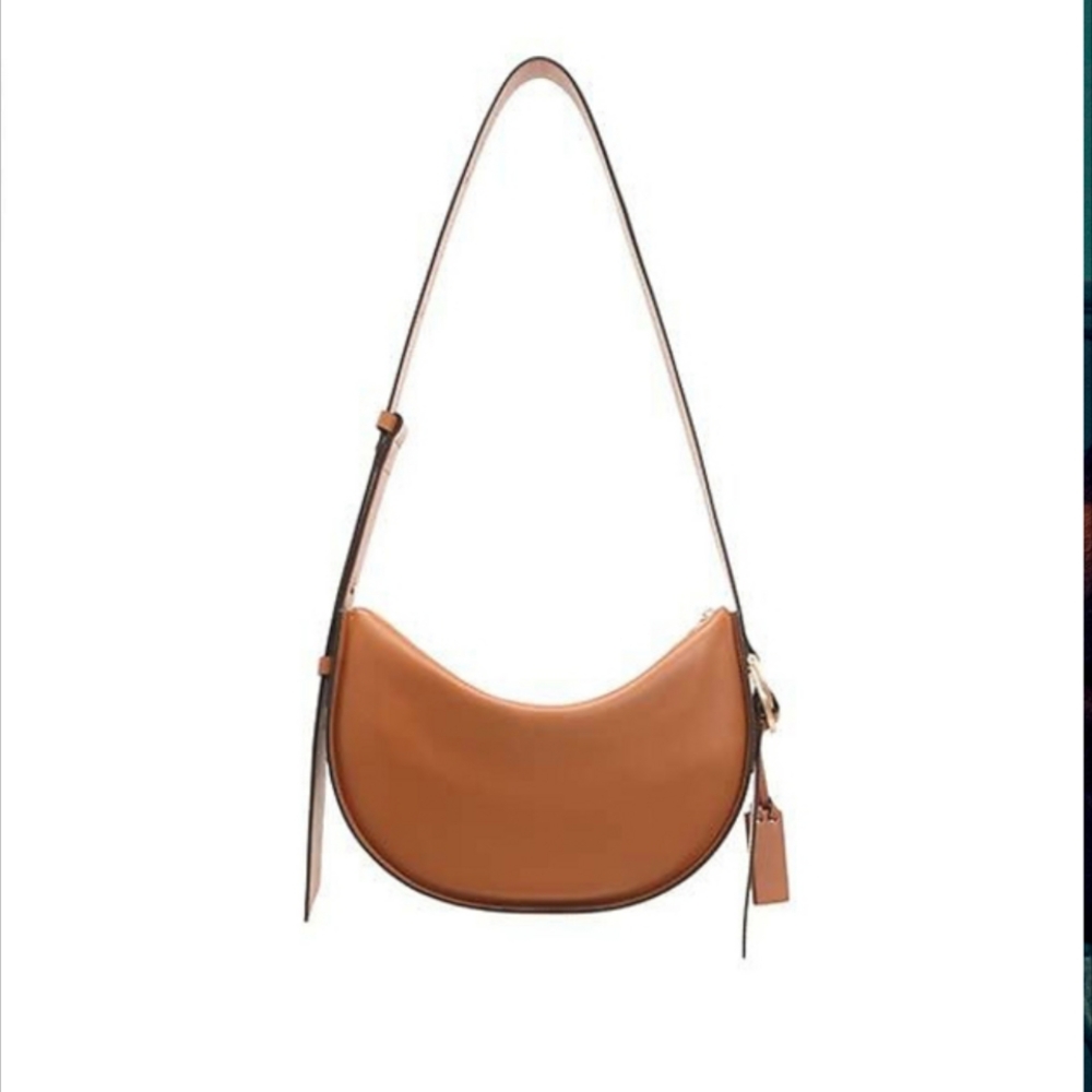 Joy Gryson Sierra crescent Bag Tan Shoulder Crossbody Leather Calfskin